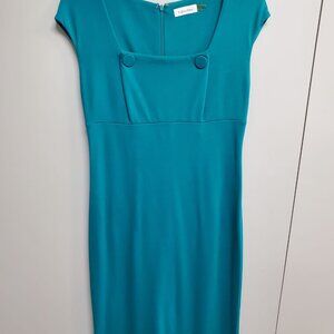 Turquoise Calvin Klein Sheath Dress
